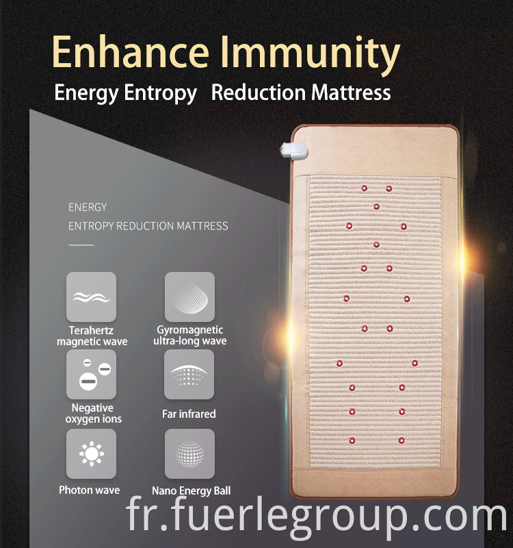 PEMF tourmaline infrared therapy negative ion infrared magnetic mattress pad